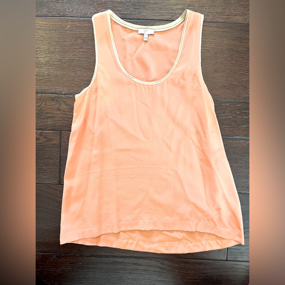 Joie orange/peach silk top - Picture 2 of 3